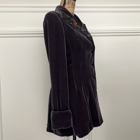 Purple velvet jacket by Sophia - Picture 3 of 5